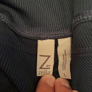 Zella ribbed navy running tights.